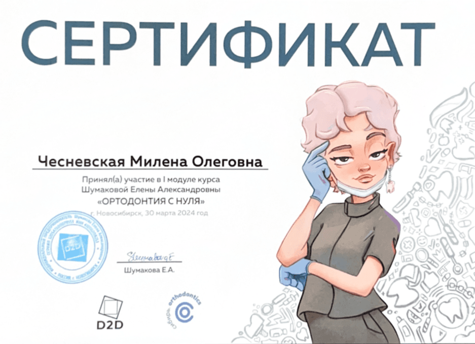 «Ортодонтия с нуля» Шумакова Елена  Александровна